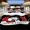 Retro Rock Poster Pattern Bedding,Quilt Set Quilt Cover Pillowcase Home Birthday Gift (1*duvet cover+2*pillowcase,without core)SSJT0917544