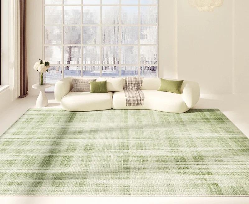 

Green Modern Area Rug for Living Room Bedroom Oversized Machine Washable Non-Slip Soft Floor Mat 80x120cm