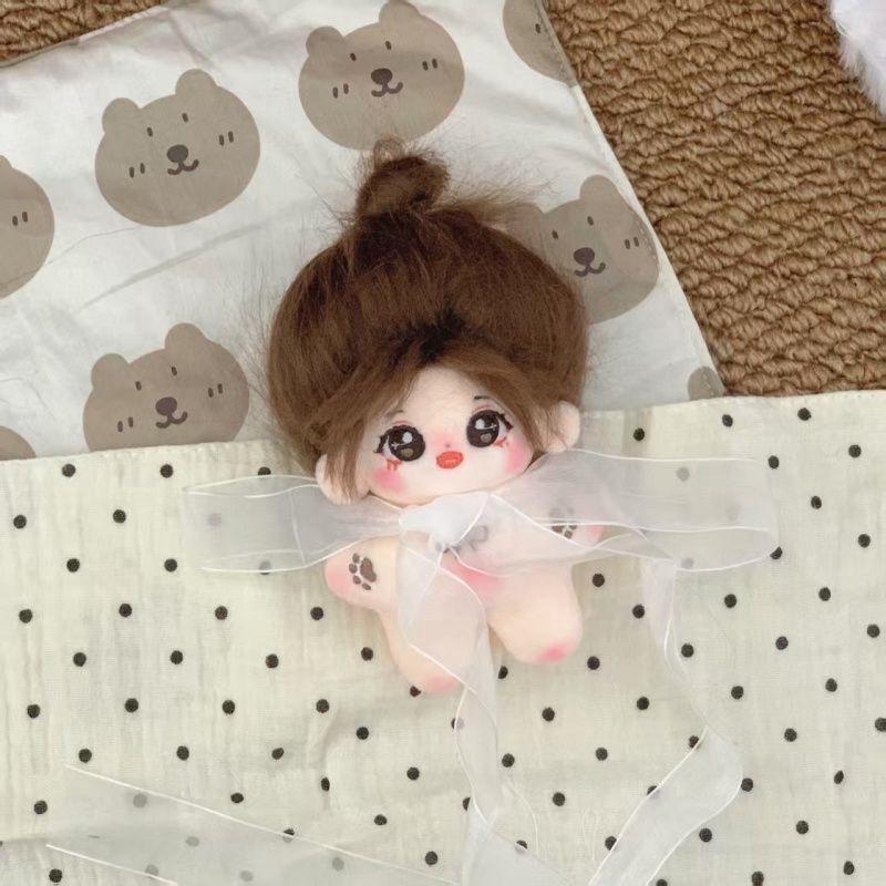 10cm Kawaii Plush Cotton Doll Idol Stuffed Star Figure Dolls Colorful Hair Constellations Doll for Girls Clothing Dress Up Gift