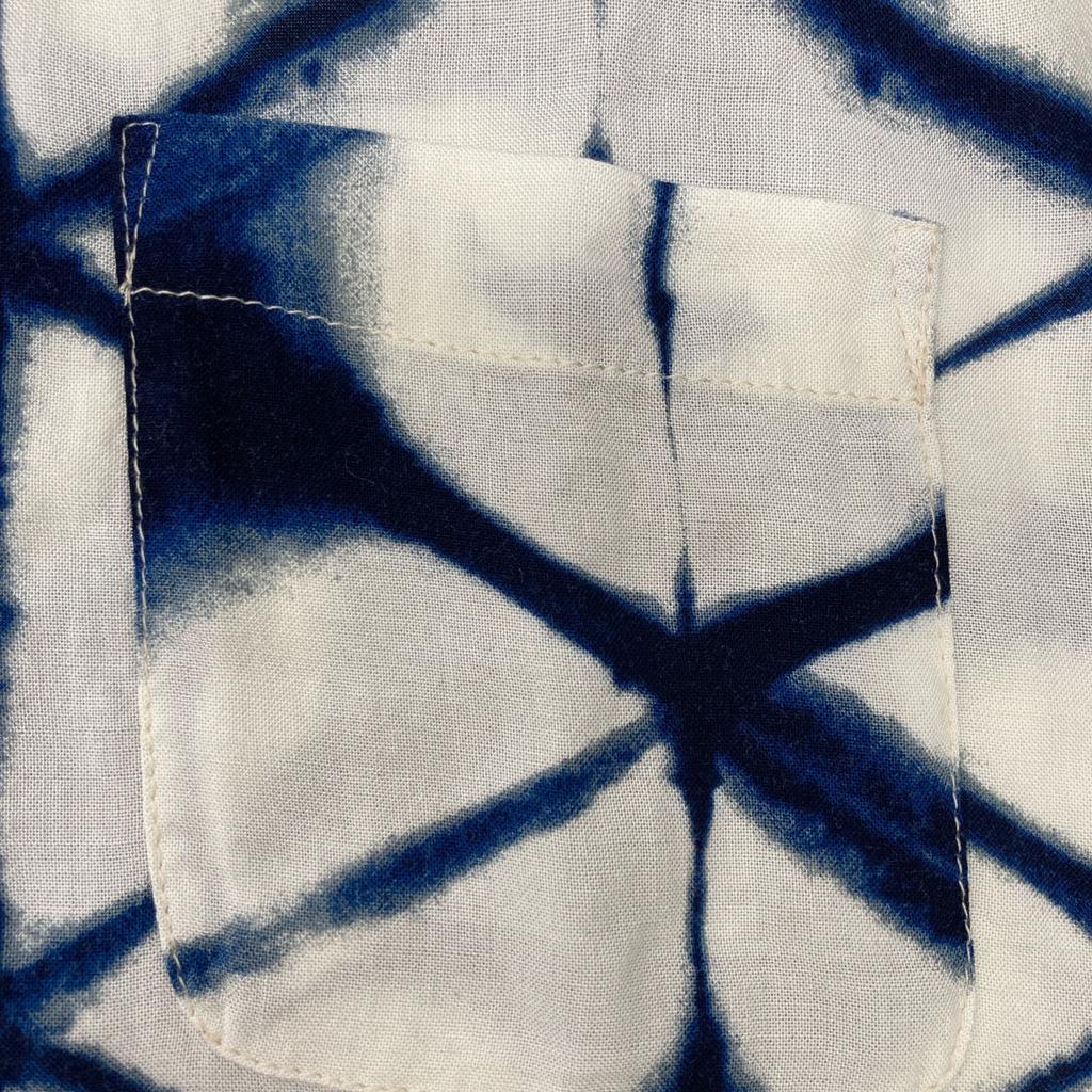 HOUSTON Off-white rayon wool aloha shirt 41249 tops L Off-white/blueUsed