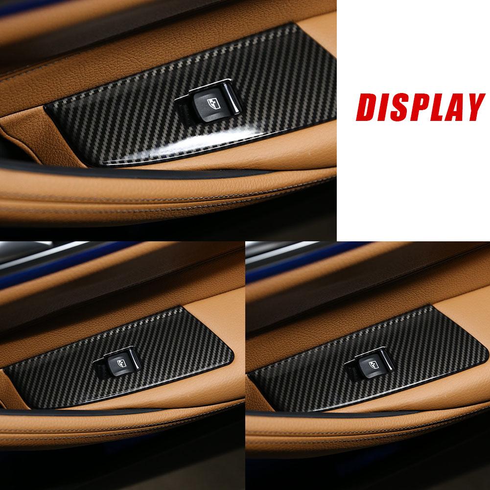 4 pezzi Interruttore Alzacristalli Auto Pulsante Alzacristalli Cornice Copertura Modanatura per BMW Serie 5 G30 20172018 (# 2)