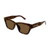 Balenciaga Logo Letter Decoration Irregular Shape Sunglasses Women Sunglasses Brown BB0307SA002