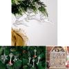Elegant Transparent Snowflake Christmas Tree Ornaments Creative Reindeer Hanging Decorations