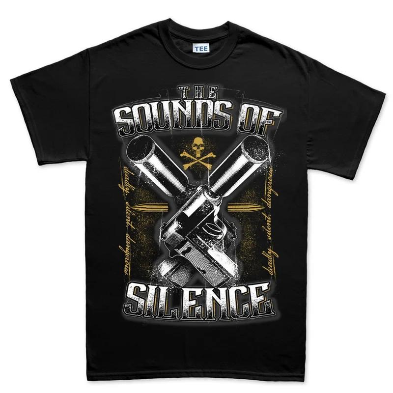 Guns Cotton TShirt Edgy Streetwear Unisex Fitness Muscle Black Casual Cool S