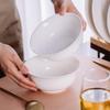 Jingdezhen Pure White Ceramic Noodle & Soup Bowls (Set of 2)