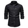 Men’s Euro Fit Wrinkle-Resistant Denim Shirt