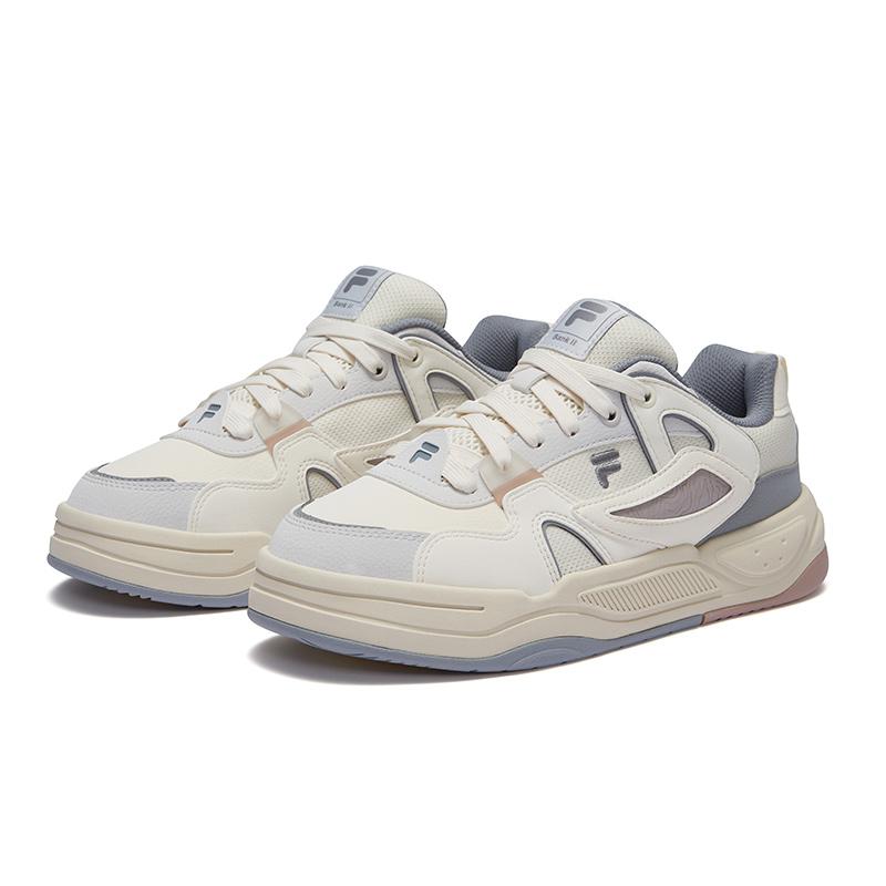 FILA Fusion Bank II Casual Slip-Resistant Low-Top Sneakers Women sneakers White Gray T12W442906FGN