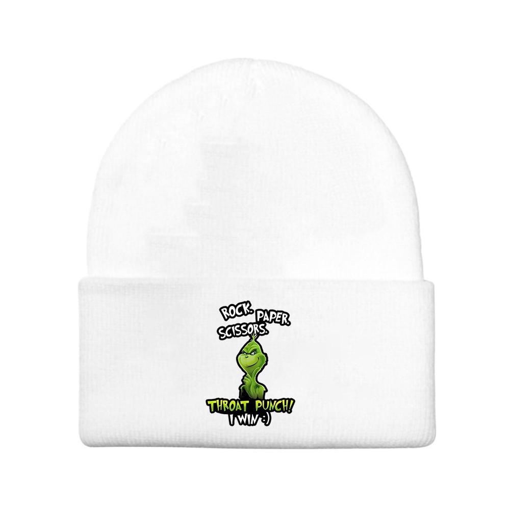 The Grinch Print Knit Hat With Earmuff Protection For Winter Warmth And Unisex Use