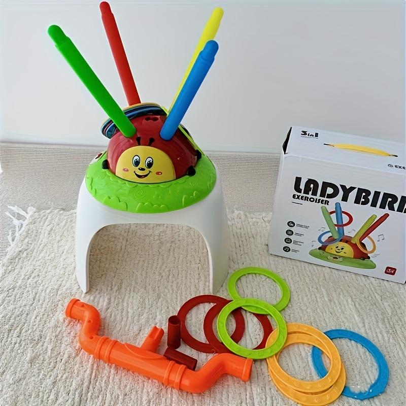 

Игрушка скакалка в форме божьей коровки для детей, интерактивная сенсорная тренировка в помещении/на улице, игра для укрепления связи между родителем и ребенком с 4 разноцветными эластичными веревками Sports Engine