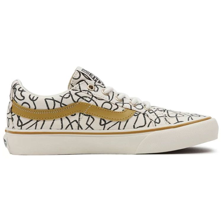 Vans Texturierte Wellen x Sk8-Low Reissue Marshmallow Abstrakt Unisex Sneaker Creme Multi VN0A4UWIB83