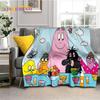 3D Cartoon Les Barbapapa Family Soft Flannel Blanket for Beds Bedroom Sofa Picnic,Throw Blanket for Cover Outdoor Leisure Gift
