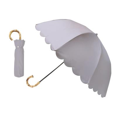 Round Complete Folding Suitable for Both Sunny and Rainy Scalloped Lilac Gray 50cm 77cm Diameter When Lightweight and Durable Fiberglass Easy Opening