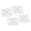 PATIKIL 4-Pack Finger Grills, 18x18cm Fan Grill Protective Cover, Dustproof Mesh Fan Guard, Metal, Round, Ventilation Fan Filter Replacement,