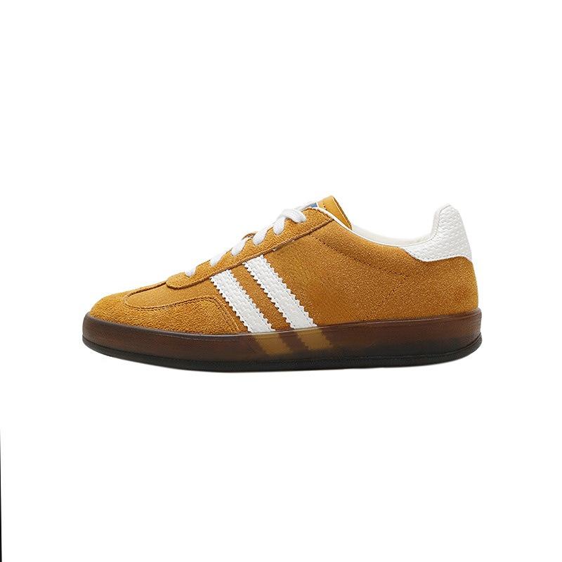 2025 Spring New Women's Shoes Casual Sports Shoes Flat Baseplate Shoes Leather Versatile Retro Forrest Gump Shoes German Training Shoes Women