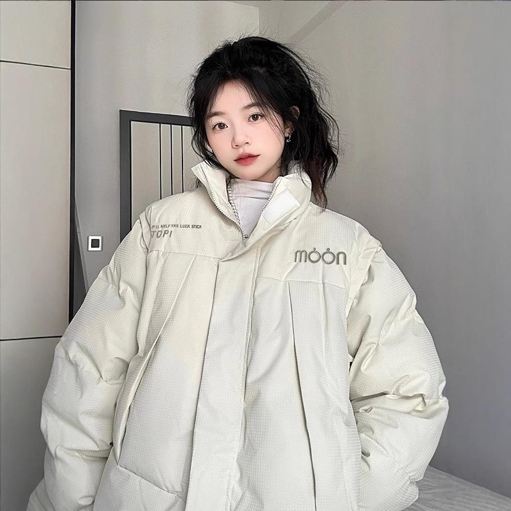New Winter Cotton-padded Men's Padded Korean Down Cotton-padded Jacket Little Couple American Cotton-padded Jacket.