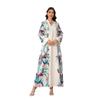 SW0814 Muslimisches Damen Langdruck Morgenkleid - Abayas im europäischen und amerikanischen Stil