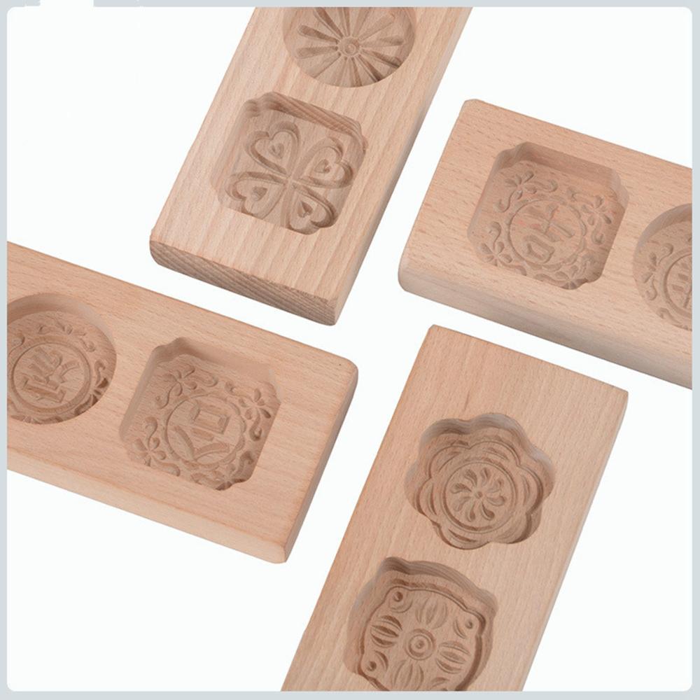 Chocolate Baking Kitchen Wooden Moon Cake Mould Cookie Stamp Mooncake Mold Ma'amoul Form