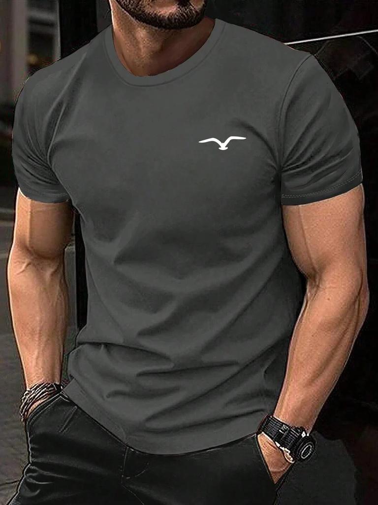 Simple Seagull Logo Print Tshirt Graphic Tshirt High Quality Unisex Unisex Short Sleeve Tshirt Unisexs Sportswear Unisexs Top