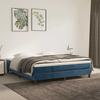 Pocket Spring Mattress Medium Firm Dark Blue 160 x 210 x 20 cm Velvet