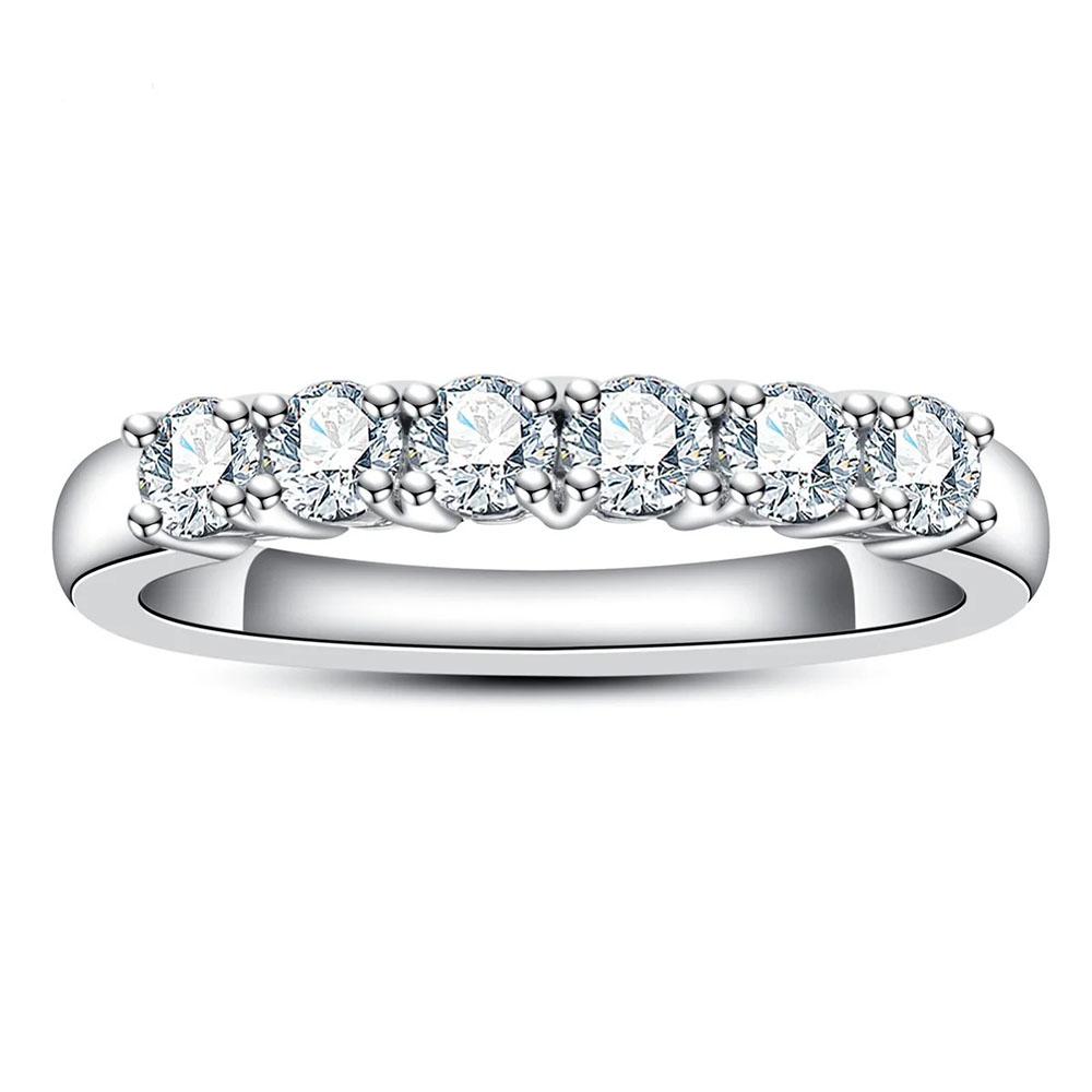 5pcs Moissanite Rings For Women 925 Silver Personalized Ring Wedding Plated 18k White Yellow Golden Woman Designe Jewelry Gifts