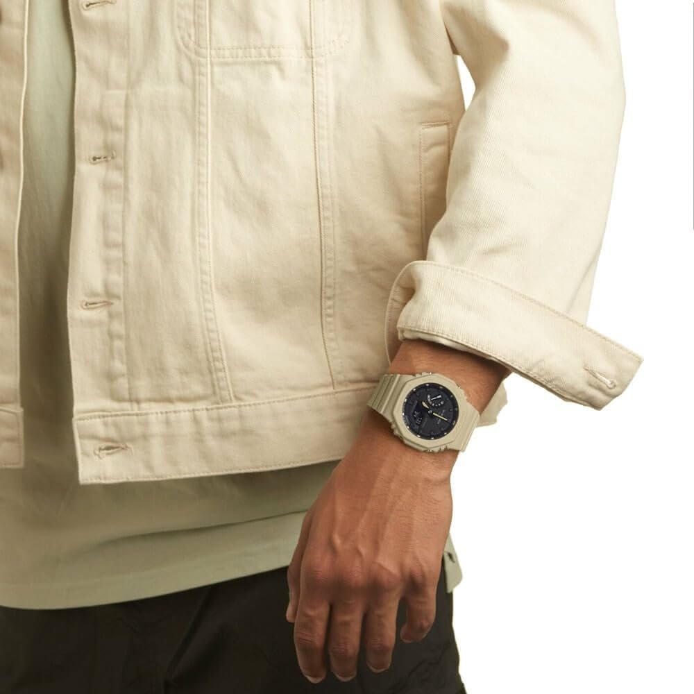 CASIO G-SHOCK GA-2100-5ADR Beige Analog Digital Watch 200M Carbon Core CasiOak