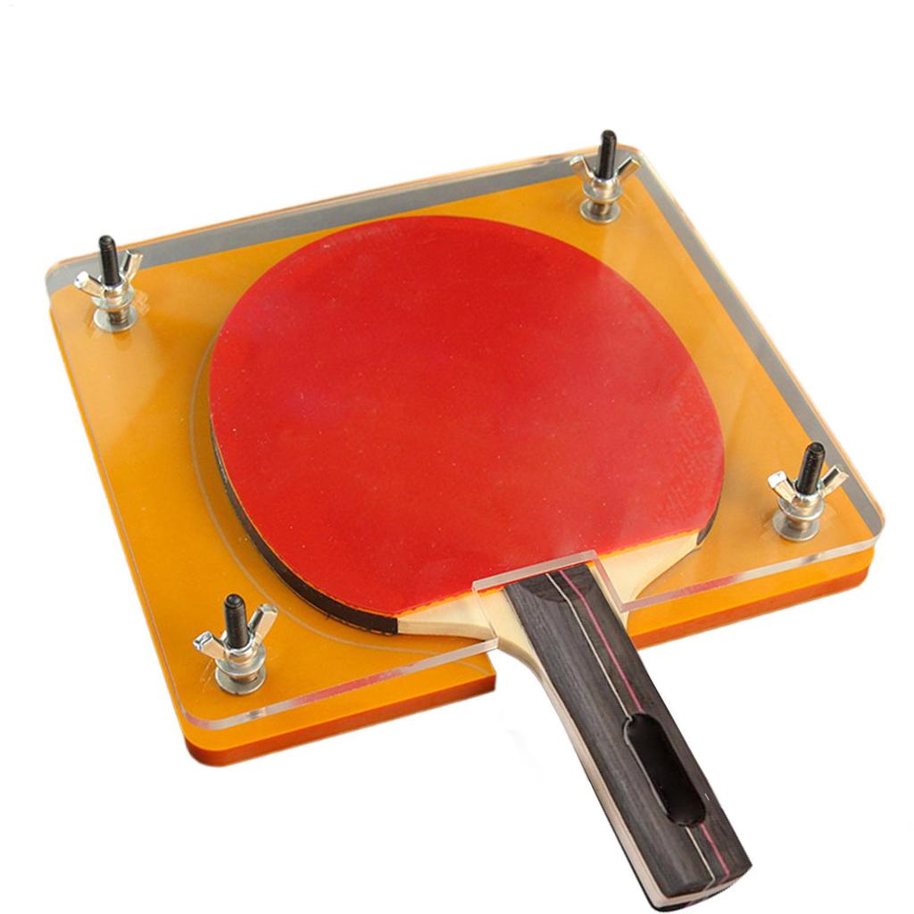 Table Tennis Paddle Press Portable Manual Adjustable Bat Rubber Edge Cutter Pasting Tool for Coaches Beginners Club Members