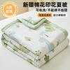Ultra Soft Cotton Summer Cooling Quilt Cute Cartoon Print Washable Lightweight Single Double For Bedroom Dorm All Season Gift Use