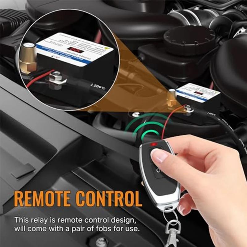 Waterproof 12V Battery Cut Off Switches Relays 240A 360A Remote Controlled High Current for Vehicles & Marine Applications