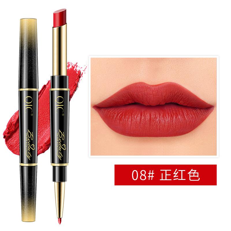 Lipstick, Lip Liner, Double-Ended Two-In-One Live Broadcast, Recommended Makeup, Rotating Lip Liner, Hook Line Drawing Lipstick
