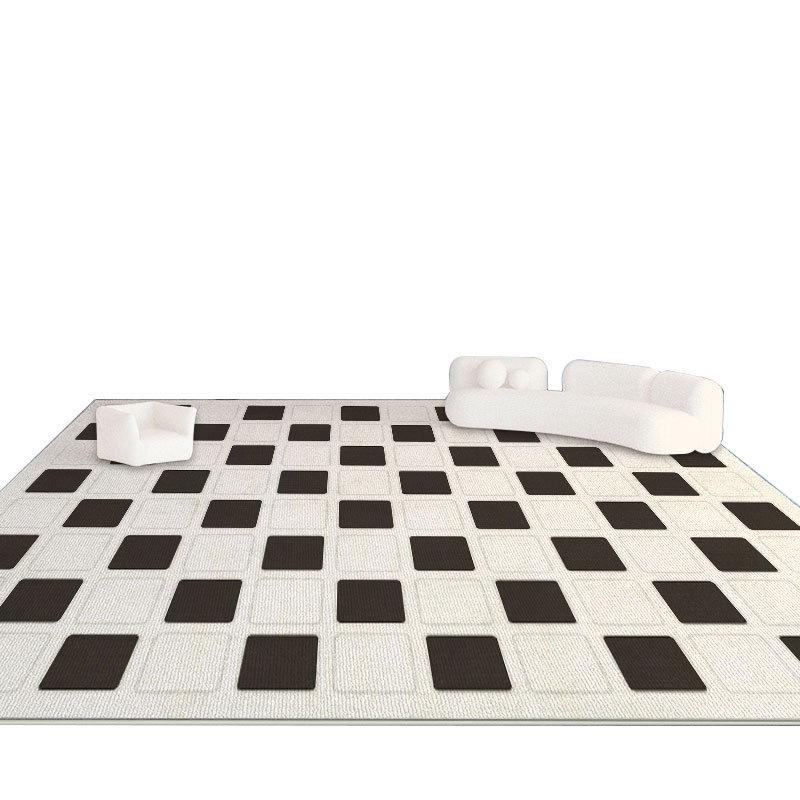 Luxury Minimalist French Carpet: Waterproof, Simple, Scrubbable Floor Mat for Living Room and Bedroom.