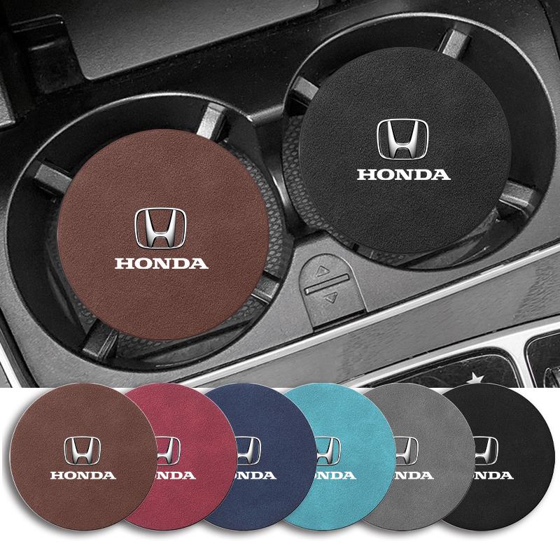 1/2pcs Car Anti Slip Insert Cup Coasters Car Accessories For Honda Fit Mugen Insight Type S R VTEC DOHC Modulo Vezel Legend RR Si