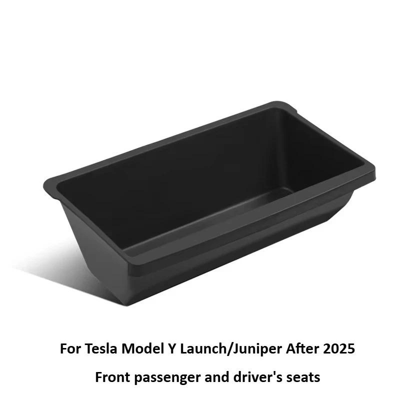 

For Tesla Model Y Juniper 2025 Front Under Seat Storage Box Organizer Underseat Hidden Store Space Bins Chair Tray Accessories