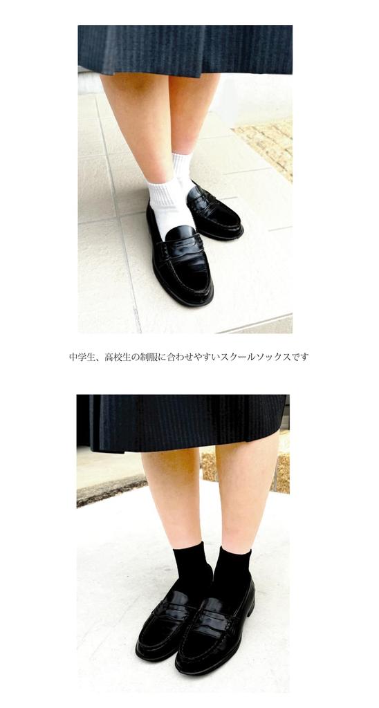 Honnokimochi School Sports Solid Mesh Arch Perfect for School Junior High and High School and Socks Japanese-Made Socks, 5-Pair Set, Color, Knit,