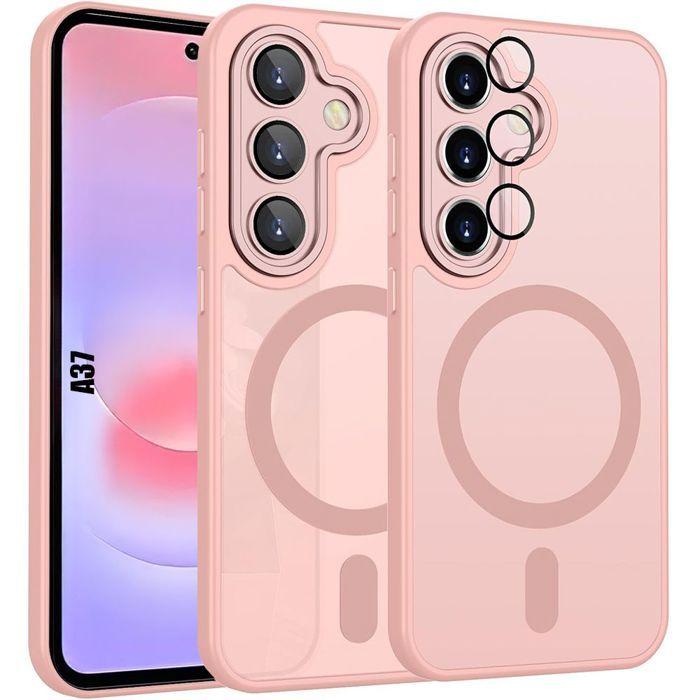 Hülle für Samsung Galaxy A37 5G, mit Magnetring und Kameraschutz - Rosa