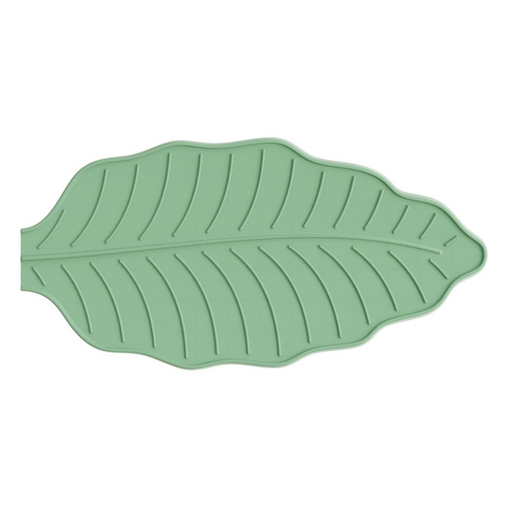 Silicone Leaf Shape Kitchen Dish Draining Mat Non-Slip Pot Holder  Kitchen Utensil