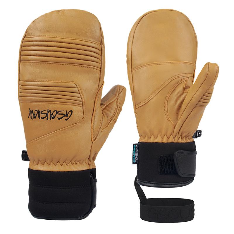 Windproof Waterproof Winter Ski Gloves: Thick, Warm, Wear-Resistant for Outdoor Sports, Mountaineering, and Cycling.