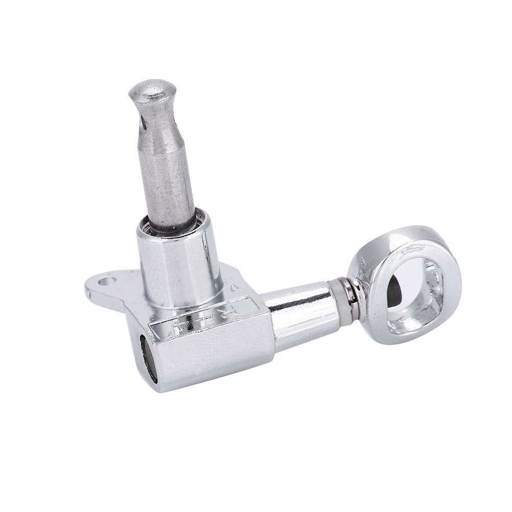 Hollow Handle Tuning Pegs Locking Machine Heads for Acoustic Electric Guitar (Silver 6R)