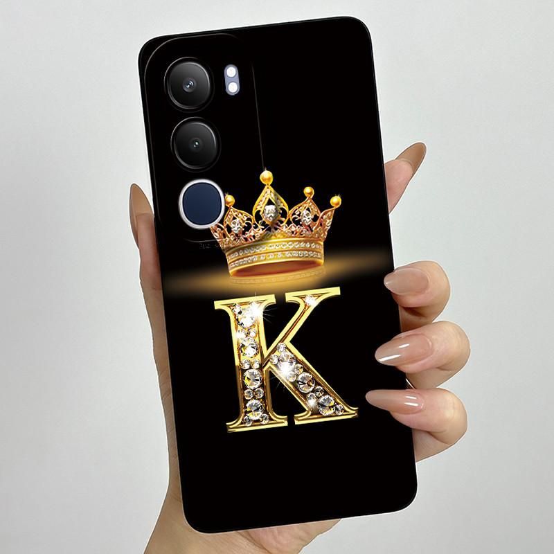 Pro Vivo Y19s 4G Pouzdro Koruna Počáteční Písmeno Měkký Silikonový Ochranný Zadní Kryt Pro Vivo V2419 Coque pro VivoY19S Y 19 s Fundas