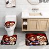 Chucky 3Pcs Flannel Toilet Mat Set Bathroom Rug Bath Carpet Non Slip Home Decor Toilet 3 Pcs Bathroom Textile Set