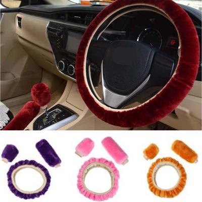Warmer Pelz-Automobil-Lenkradbezug Universal-Lenkrad-Plüsch-Auto-Lenkradbezug