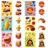 6 Photos/pack Thanksgiving Themed Puzzle Stickers Turkey Corn Festival Celebration DIY Face Swap Stickers
