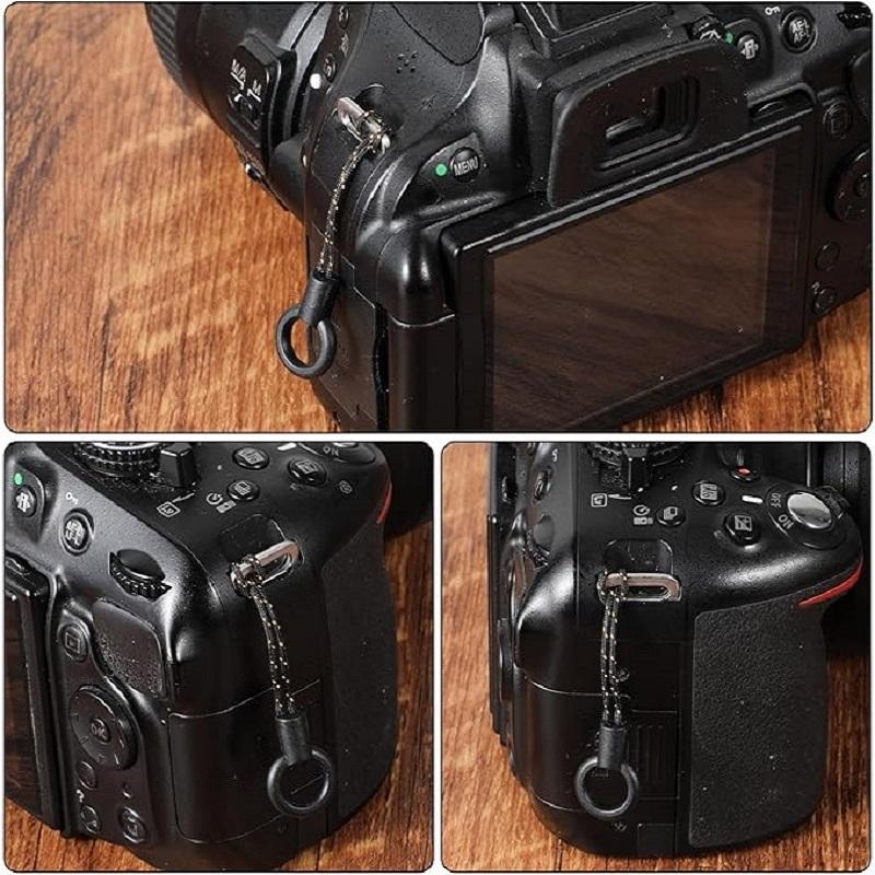 8 Pcs Quick Release Buckle for DSLR Camera Strap, Triangle Loops Adapter with ABS Cap Mini Split Lug Ring Connector for Cameras