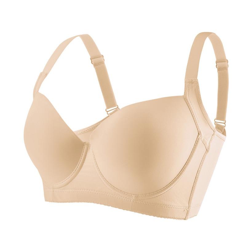Seamless Full Coverage T-Shirt Bra Comfortable Underwire Push Up Bra with Adjustable Straps