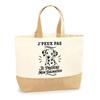 Bag I Can't I Prefer My Dalmatian I Can't Minimalist | Cotton Tote Bag with Jute Bottom 18 L 48 × 37 × 13 Cm | Market