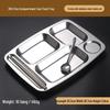 Food Grade 304 Stainless Steel Divided Meal Tray