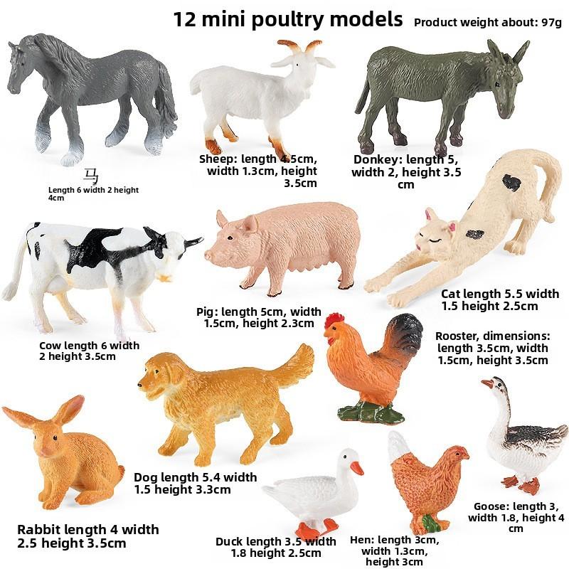Mini Wild Animal Model Set With Plastic Figures For Educational Display And Collection