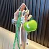 Yogodlns PU Leather Fruit Apple Backpack Pendant Fashion Accessories for Bag Hanging Decor