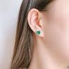925 Sterling Silver Heart Zircon Piercing Stud Earrings Wedding Luxury Elegant Jewelry For Woman Wholesale Accessories