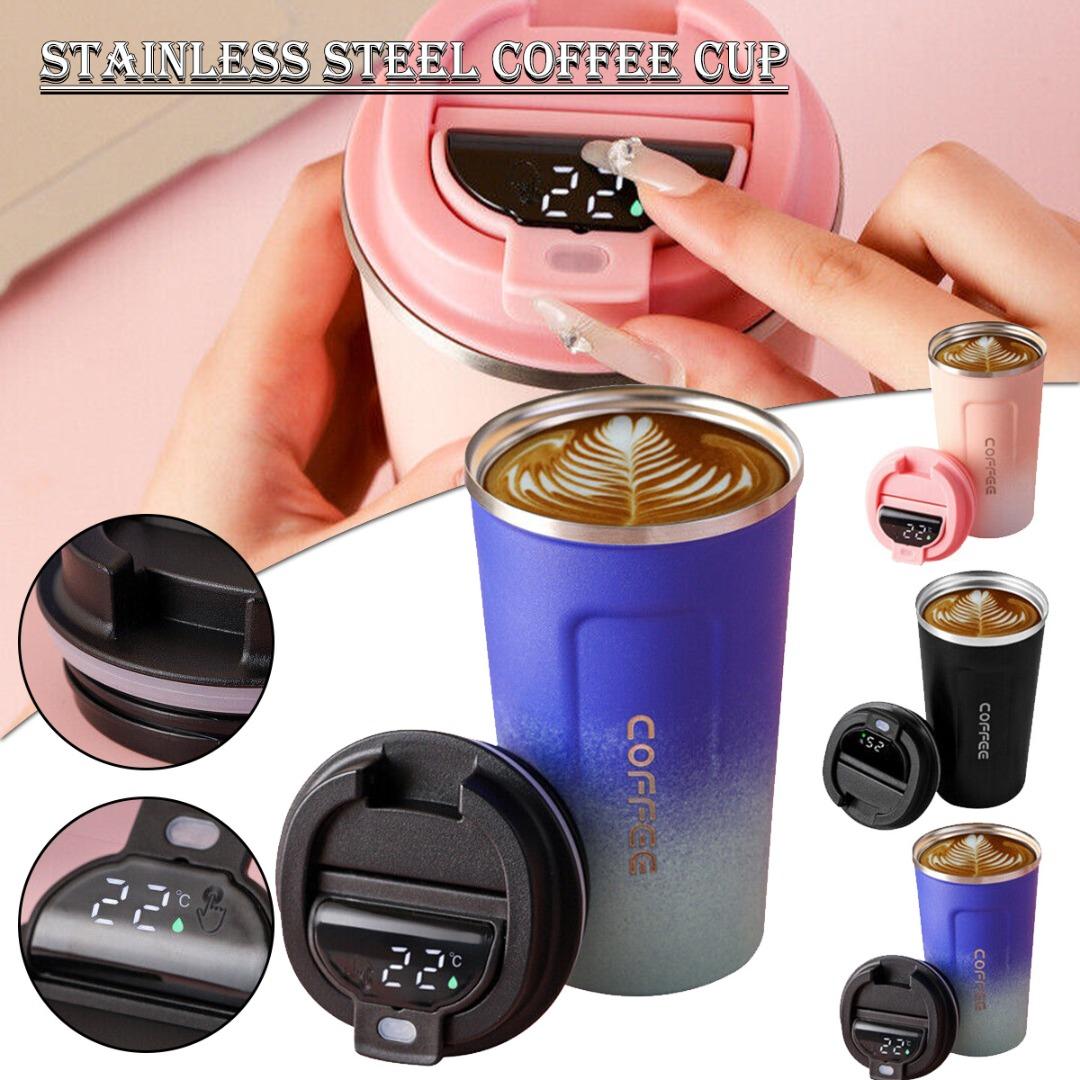 

PDTO Smart Thermo Travel Кофейная кружка Термостакан из нержавеющей стали с крышкой