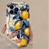 Gentle French lemon floral TPU soft shell transparent Apple 15PM mobile phone case iPhoneAIR anti-drop protective case